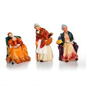 3 ROYAL DOULTON SITTING AND WA