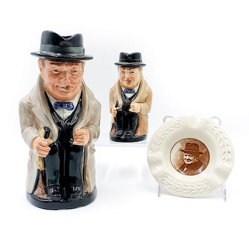 3 ROYAL DOULTON WINSTON CHURCHILL