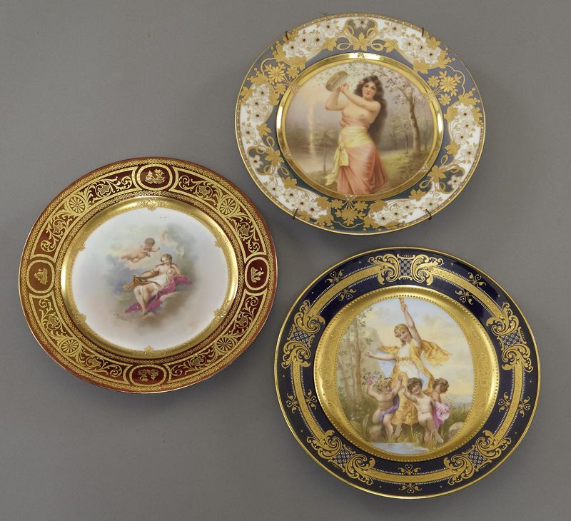 (3) Royal Vienna style porcelain