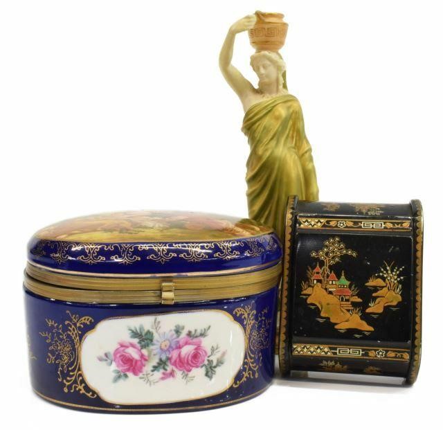 (3) ROYAL WORCESTER FIGURE, GILT