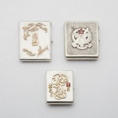 3 RUSSIAN STERLING SILVER CIGA