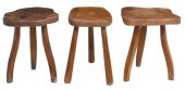 (3) RUSTIC FRENCH LIVE EDGE BU