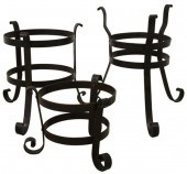 (3) RUSTIC WROUGHT IRON PLANTE