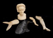 3 SAILOR CARVINGS3 Whale Bone
