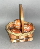 3 SCRATCH DECORATED EGGS CA. 1