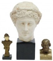 (3) SCULPTURES BRONZE & COMPOS