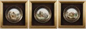 3 SEVRES FRAMED PLATES, C. 184