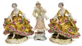 (3) SEVRES STYLE & DRESDEN LAC
