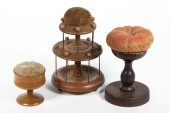 (3) SHAKER PINCUSHION STANDS,
