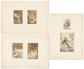 3 SHEETS OF FRANCISCO GOYA ETC