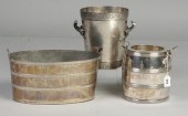 3 Sheffield plate wine tubs 34