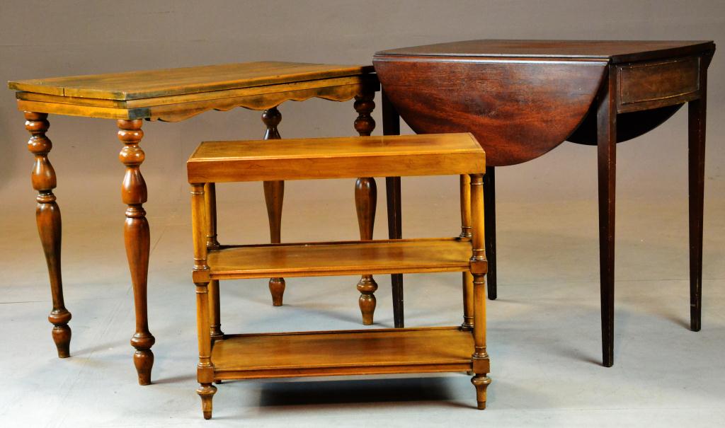 (3) Side Tables Including a John
