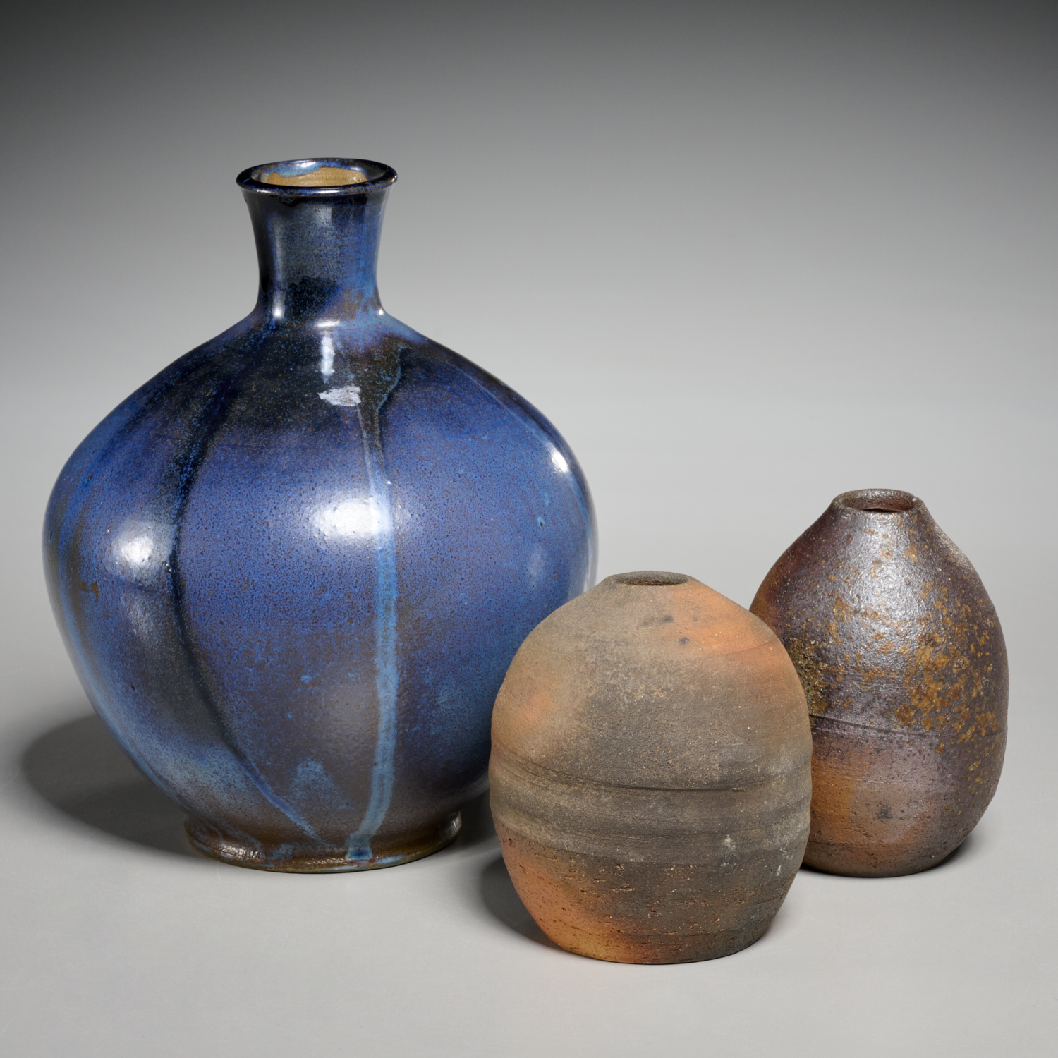 (3) SIGNED ART POTTERY VASES, INCL.