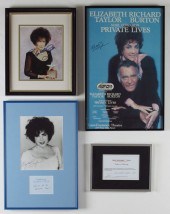 3 SIGNED ELIZABETH TAYLOR PHOT