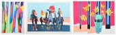 (3) Signed modern prints, polo