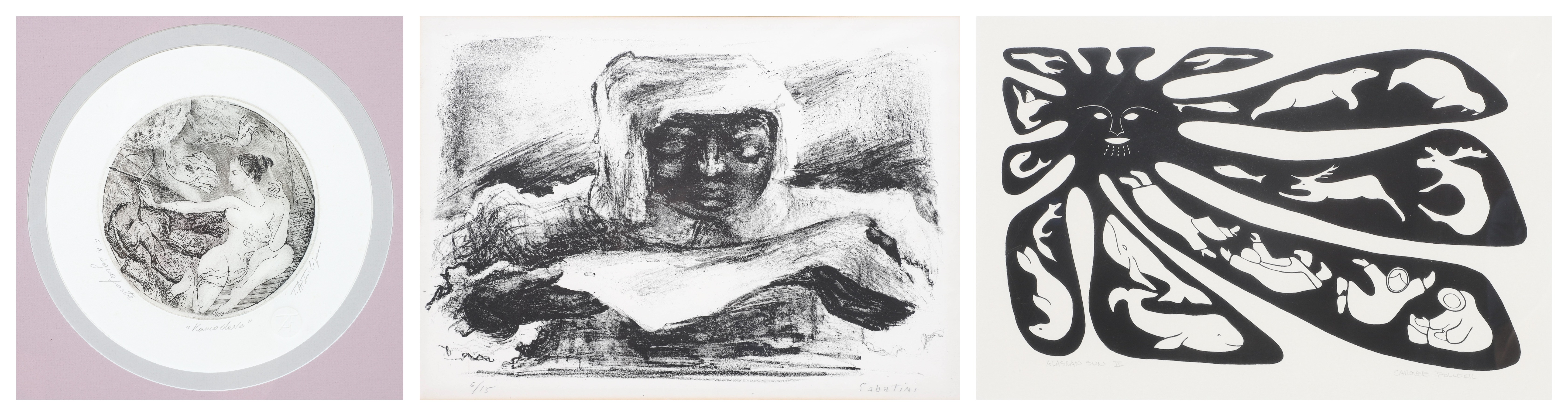 (3) Signed prints, "Kama Diva",