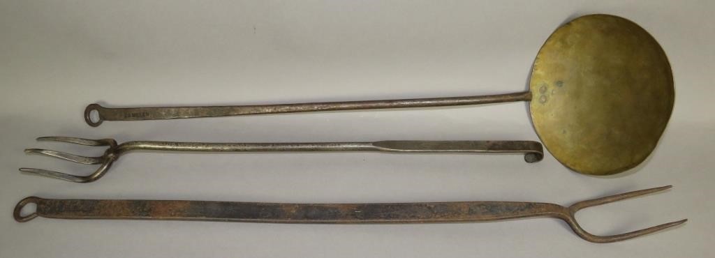 3 SIGNED WROUGHT IRON