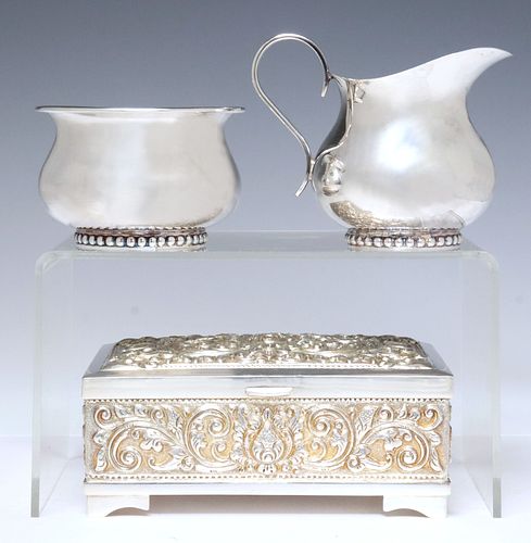 (3) SILVER JEWELRY BOX &AMP; GERMAN