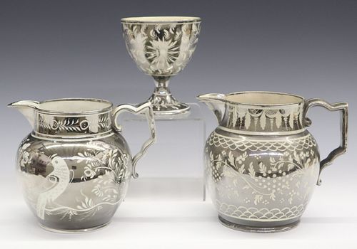 3 SILVER LUSTRE ITEMSThree 19th