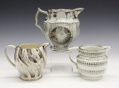 3 SILVER LUSTRE JUGSThree 19th