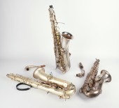 (3) Silver plate alto saxophon