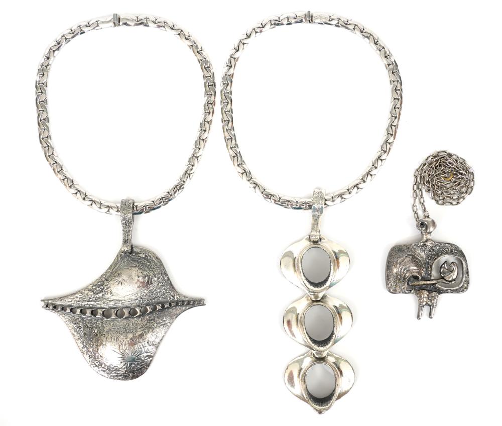 3 SILVER-PLATE GUY VIDAL