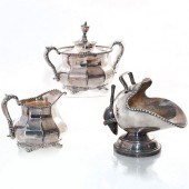 3 SILVER-PLATED CREAMER, LIDDE