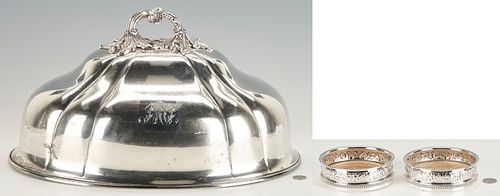 3 SILVER SERVING ITEMS, INCL. PR.