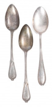 (3) Silver table spoons to inc