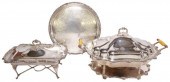 (3) SILVERPLATE CHAFING DISHES