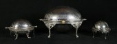 3 SILVERPLATE DOMED WARMERS3 s