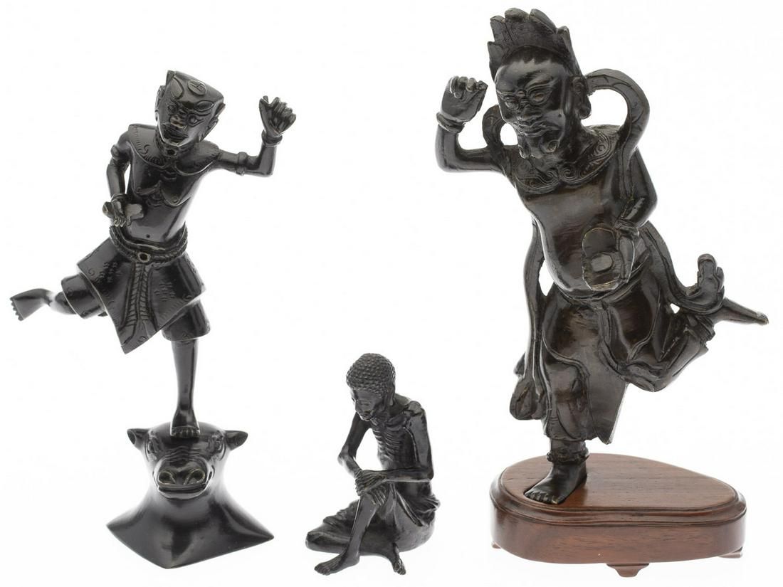 3 SMALL ASIAN BRONZES3 Small