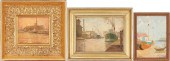 3 SMALL MARINE PAINTINGS, CHAR