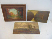 3 SMALL OIL PAINTINGS, LANDSCA