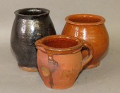 3 SMALL REDWARE VESSELSca. 185
