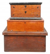 (3) Small tabletop boxes, (1)