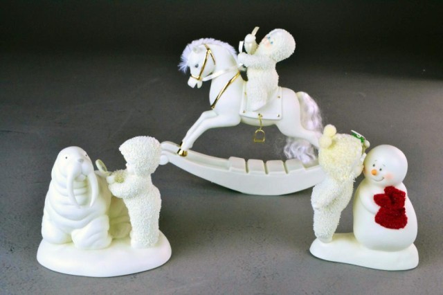 (3) SNOWBABIES - BISQUE PORCELAIN