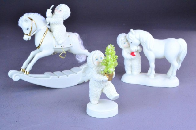 (3) SNOWBABIES - BISQUE PORCELAIN