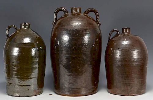 3 SOUTHERN STONEWARE JUGS, PROB.