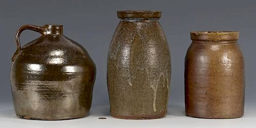 3 SOUTHERN STONEWARE POTTERY