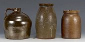 3 SOUTHERN STONEWARE POTTERY F