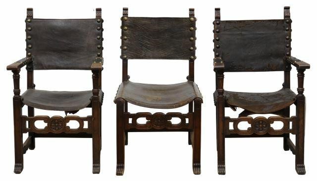 (3) SPANISH BAROQUE STYLE OAK &
