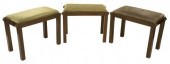 (3) SPANISH UPHOLSTERED FOOTST