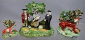(3) Staffordshire pottery boca