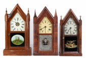 (3) STEEPLE CLOCKS Left - Seth