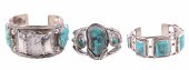 (3) Sterling and turquoise cuf