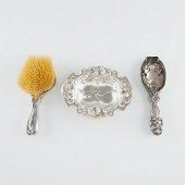 3 STERLING & SILVER ART NOUVEA