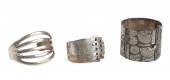 (3) Sterling silver bracelets