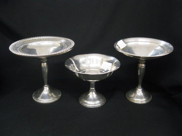 3 Sterling Silver Compotes 4
