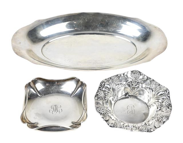 3 STERLING SILVER DECORATIVE